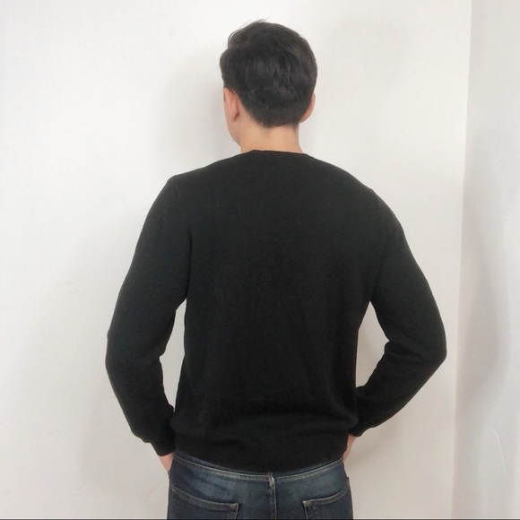 IZOD Argyle Black Sweater V-neck S - Picture 3 of 5